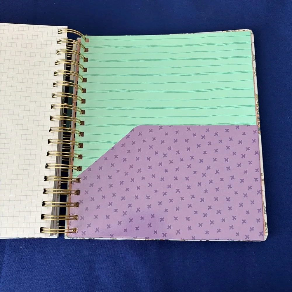 Spiral Bound Peacock Floral 17-Month Planner